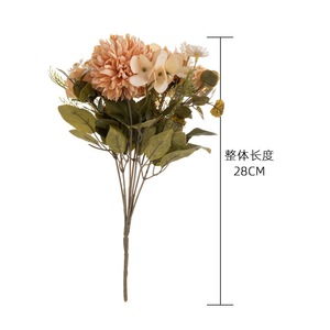ดอกกุหลาบคาโมมายล์ดอกไม้ประดิษฐ์ช่อดอกไม้สีขาวสีชมพูสีพระอาทิตย์ตกดินพลาสติกผ้าไหมงานแต่งงานตกแต่งบ้านอุปกรณ์ประกอบฉากถ่ายภาพกลางแจ้ง - Product Image 5