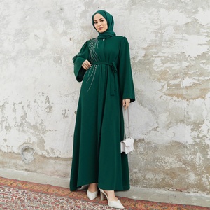 Abito Lungo Mediorientale da <span class=keywords><strong>Donna</strong></span>, <span class=keywords><strong>Vestito</strong></span> <span class=keywords><strong>Musulmano</strong></span>, Abito Lungo Turco-Dubai con Ricami Pesanti di Paillettes e Strass - Product Image 5
