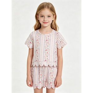 En Stock, Nueva Llegada, Conjunto de Ropa de Verano para Bebés y Niñas Pequeñas con Estampado de Flores, Moda Infantil, Venta al Por Mayor - Product Image 3