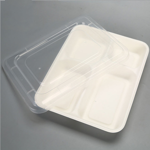 Bandeja desechable Biodegradable para alimentos, bandeja para comida con tapa, para extraer caña de azúcar, 100% - Product Image 4