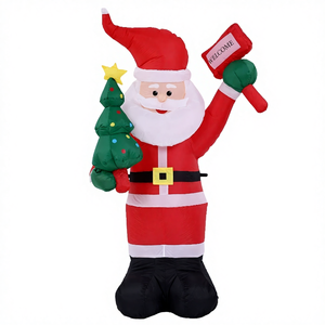 Décoration gonflable de Père Noël pour le trafic commercial, avec forme personnalisable, résistante au vent, imperméable, ambiance festive - Product Image 4