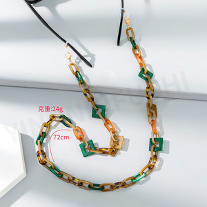Nueva Cadena de Gafas de Acrílico Colorida para Mujer, Cordón de Resina Geométrico de Moda, Correa para Colgar Gafas de Sol, Accesorios - Product Image 2