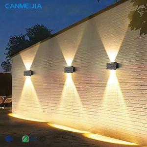 Canmeijia - Lámparas Solares de Pared de Nuevo Diseño, Luces LED para Jardín <span class=keywords><strong>Exterior</strong></span>, Resistentes al Agua IP65, Luces RGB para Patio de Villa, <span class=keywords><strong>Lámpara</strong></span> Decorativa de Pared - Product Image 1