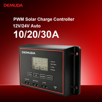 DEMUDA PWM Solar-Laderegler 12V 24V 36V 48V Auto 2 USB-Anschlüsse Ladestrom 10A 20A 30A Solar-Controller