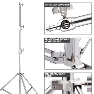 <span class=keywords><strong>E</strong></span>-reise 2.8m * 3m support de toile de fond en acier inoxydable robuste, support de fond réglable Kit de système de support de toile de fond photographie - Product Image 5