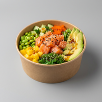 Boîtes à salade en papier biodégradable en gros pour les restaurants de cuisine saine