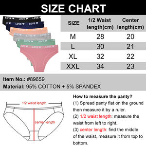 New Style Lady Unterwäsche Multi-Colors Damen gerippte Slips Bikini Damen Baumwolle Höschen - Product Image 2