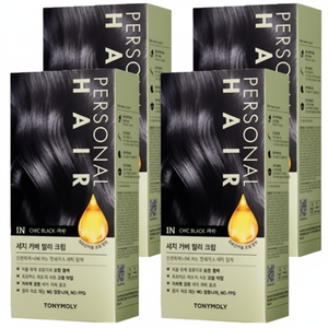 Tonymoly 1N nero copertura per capelli personale per capelli GMP certificata alla moda salone tinture 4 pezzi - Product Image 1