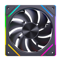 Ventola per Case PC Gaming SNOWMAN EK120-ARGB-BK 120mm Nera ARGB con Cuscinetto a Fluido, 20dBA Bassa Rumorosità, PWM 5V, Sincronizzazione Indirizzabile, Daisy Chain