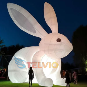 Modèle de <span class=keywords><strong>lapin</strong></span> <span class=keywords><strong>blanc</strong></span> géant gonflable décoratif avec éclairage LED, <span class=keywords><strong>lapin</strong></span> gonflable publicitaire pour les événements - Product Image 1