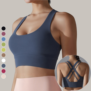 Soutien-gorge de sport léger, respirant, extensible dans quatre directions, avec boucle réglable, antichoc, dos nageur, maintien élevé, séchage rapide, coussinets amovibles - Product Image 1