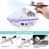 Appareil de beauté facial portable 2 en 1, vaporisateur d'oxygène pour le visage et microdermabrasion au diamant pour éliminer les points noirs