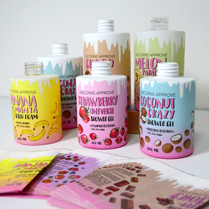 Botella de manga retráctil impresa Etiqueta de envoltura retráctil personalizada Botella de embalaje de bebidas de jugo Etiqueta termorretráctil - Product Image 1