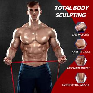 Usine en gros Latex Fitness formation exercice assistance tirer vers le haut bandes de résistance ensemble de 6 avec ancre de porte - Product Image 4