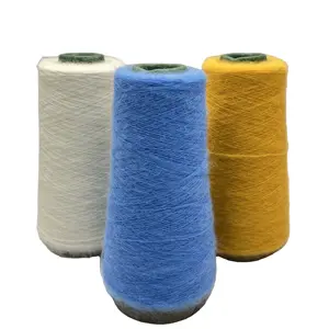 1/13NM plus récent superfine Nature Angora Mohair Laine pour Tricoter Mohair Fil Brossé