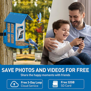 Jh-mech özel yüksek kaliteli veranda kuş besleyici su geçirmez taşınabilir yuvarlak taban karbon çelik kuş besleyiciler kafes asılı - Product Image 4