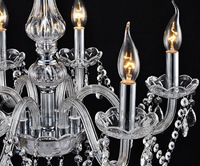 Lustre en cristal européen Bougie de luxe pour salon Lampe en cristal pour restaurant Lustre de mariage créatif