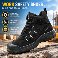 Chaussures de sécurité pour hommes toutes saisons, conformes aux normes européennes, avec embout en acier, montantes et légères