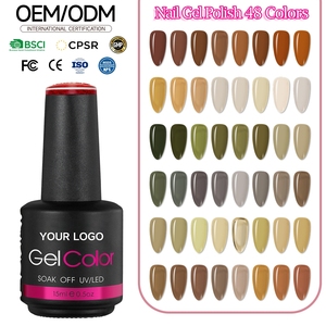 เจลทาเล็บ OEM ขายส่ง ขนาด 15 มล. 48 สี ติดทนนาน ปราศจากสาร Hema ลอกออกได้ ชุดเซ็ตสำหรับร้านทำเล็บ MOQ ต่ำ - Product Image 1