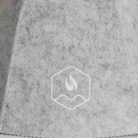 Gorro de Sauna de Fieltro Reciclado Ecológico Gris Jaspeado, Venta al por Mayor, Logotipo Personalizado, Directo de Fábrica, Gorro para Baño de Vapor y Spa