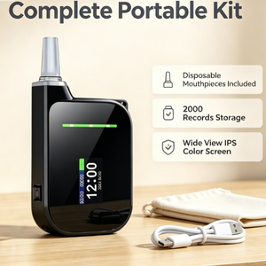 Alcootest numérique portable Airsense H3 à pile à combustible, détecteur d'alcoolémie avec écran couleur IPS, haute précision, chargement USB Type-C - Product Image 6