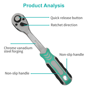 72-Tooth Quick-Release Automotive Ratchet <strong>Wrench</strong> <strong>Set</strong> OEM - Product Image 3