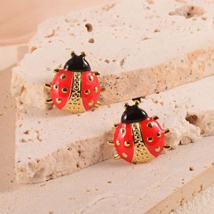 Orecchini a forma di coccinella colorati in acciaio inossidabile 304, bestseller, creativi, alla moda e versatili. - Product Image 3