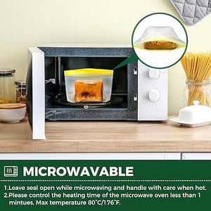 ถุงแช่แข็งแบบใช้ซ้ำได้ขนาดครึ่งแกลลอน ยี่ห้อ Huamaohengchun แพ็ค 20 ใบ ถุงเก็บอาหารกันรั่วซึม ภาชนะปลอดสารซิลิโคนสำหรับเตรียมอาหาร - Product Image 6