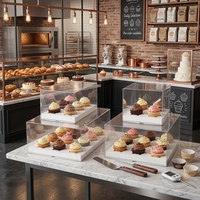 Boîte de présentation pour cupcakes avec couvercle transparent, 4/6/9/12 compartiments, avec insert pour gâteaux et muffins, emballage en carton blanc et rose pour pâtisseries