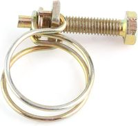 Collier de serrage réglable en acier à double fil pour tuyau, avec vis et boulons de verrouillage