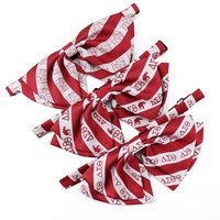 Camisas de microfibra a rayas para mujer, blusas de logotipos personalizados, pajarita, color rojo, blanco, Delta Sorority, oferta