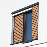 Fenêtre coulissante en aluminium sur mesure avec panneaux à persiennes pour projets résidentiels, commerciaux et architecturaux modernes