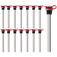 Konektor Pengisian Daya USB-C Tipe-C Female Chassis 4 Pin Soket Konektor Tahan Air Kabel Pigtail USB C Kabel Ekstensi Daya 3A