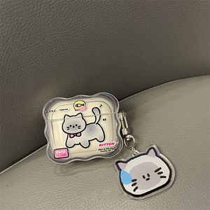Coque en TPU de chat mignon de dessin animé pour <span class=keywords><strong>Apple</strong></span> Airpods 1 2 3 Coque d'écouteur Soft Wave Silicone Funda pour Airpods Pro 2nd Cover <span class=keywords><strong>Earpods</strong></span> Case - Product Image 1