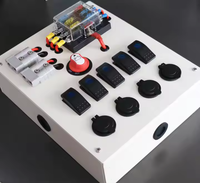 Boîtier de commande IP65 pour accessoires solaires 12V avec panneau de commande, compteur de puissance et instruments électroniques