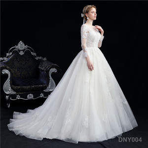 Long Sleeve Lace Wedding Gowns - UK Floor-Length A-Line Dresses Long Sleeve Lace Wedding Gowns - UK Floor-Length A-Line Dresses