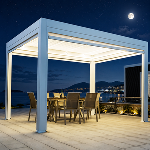 Gazebo Eléctrico Plegable Personalizado con Sistema de Drenaje Integrado, Toldo Impermeable de Aleación de Aluminio, Pérgola Motorizada para Jardín - Product Image 2