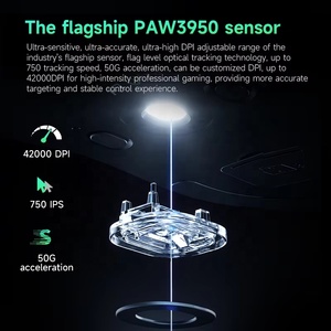 Select A7 Gaming <b>Mouse</b> Triple Mode <b>Wireless</b> PAW3395 26000dpi 2.4GHz Lightweight Support Laptop Office <b>Mouse</b> - Product Image 6