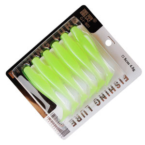 Nouvelles leurres souples de pêche en TPR, type Minnowz, Wobblers, Swimbait, avec queue de pagaie, 6 ou 8 pièces, 4cm, 6cm, 8cm, 10cm, 12cm - Product Image 2