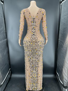 Novance Y2470 2022 <span class=keywords><strong>ropa</strong></span> de verano <span class=keywords><strong>para</strong></span> <span class=keywords><strong>mujer</strong></span> moda <span class=keywords><strong>elegante</strong></span> lujo lentejuelas borla ver a través de vestido personalizado vestido de Graduación - Product Image 5