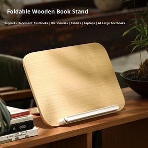 R20 dudukan baca & rak buku kayu Multi posisi dapat disesuaikan dengan Bookend & penyangga buku Desktop Laptop mendukung rak - Product Image 6
