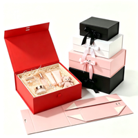 Caja de Regalo Magnética Rígida de Cartón Marfil con Logotipo Personalizado en Relieve y Brillo para Empaque de Ropa, Zapatos y Velas, Impresión a Cuatro Colores