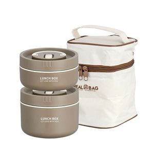 304 Stainless Steel Insulated Keep Warm Thermal Bento Lunchbox Food Storage Tiffin Lunch Box Set For Kid School With Lunch Bag