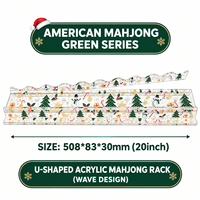 Supports de Mahjong de Noël Classiques et Luxueux 20 pouces – Ondulations et Règles en Acrylique Disponibles à la Sélection – Vente en Gros et au Détail