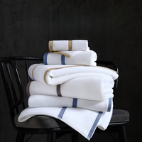Serviettes de toilette et de visage personnalisées en gros pour hôtels, 100 % coton, écologiques, antimicrobiennes, plus grandes et plus épaisses, durables, avec logo brodé sur mesure