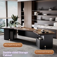 Meubles de bureau, design moderne, bureau de direction en bois moderne de luxe et chaise, ensemble table et chaise de bureau