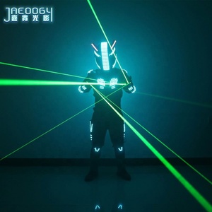 <span class=keywords><strong>Casque</strong></span> <span class=keywords><strong>de</strong></span> flash fluorescent vert laser LED couleur robot vêtements Bar discothèque scène performance - Product Image 2
