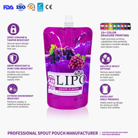 Feiao fabrikant plastic bedrukte fruit sap water doypack spout zakjes staande vloeibare dranken verpakkingen met tuit