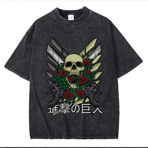 <span class=keywords><strong>T</strong></span>-Shirt Oversize da Uomo con Design <span class=keywords><strong>Anime</strong></span> Personalizzato, 300 Gsm, Stampa DTG su Misura, Moda Maschile - Product Image 4