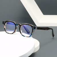 Lunettes photochromiques vintage anti-lumière bleue, monture épaisse à trois rivets, lunettes d'ordinateur pour hommes